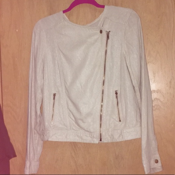 GAP Draped Collar Shimmer Light Jacket - Picture 2 of 4